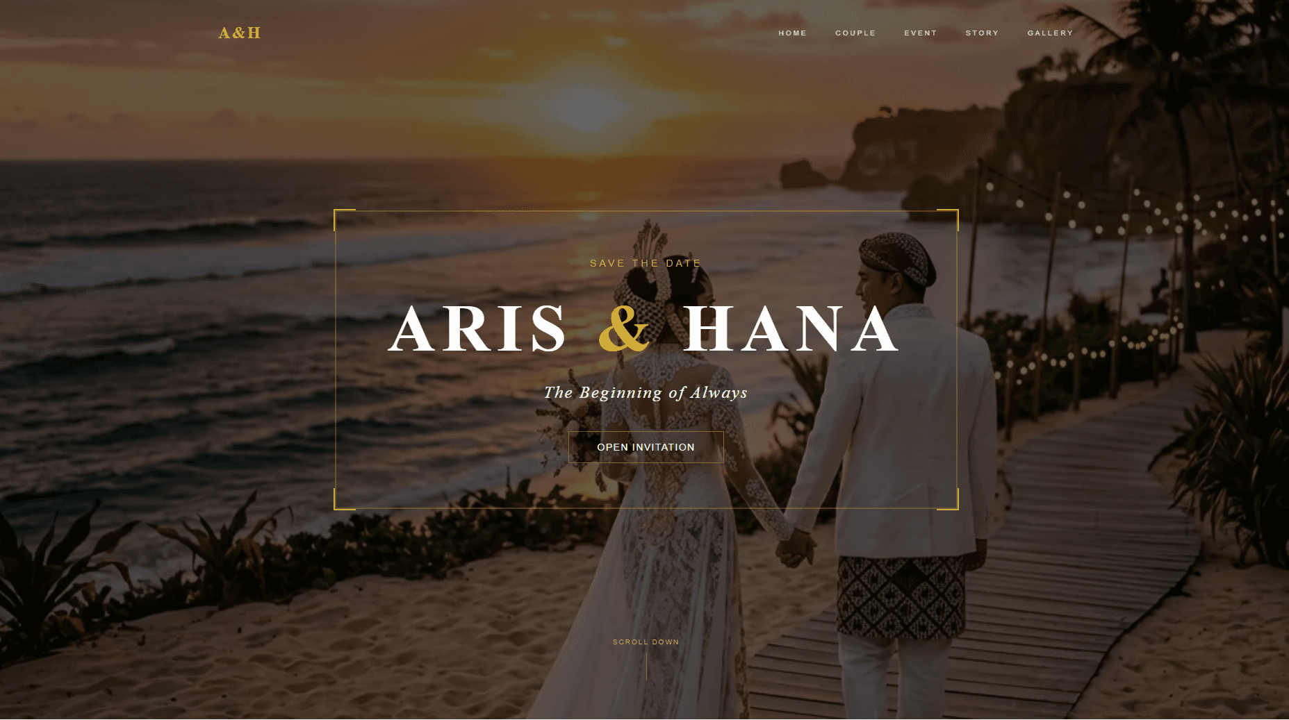 Digital Wedding Invitation - Modern Clean